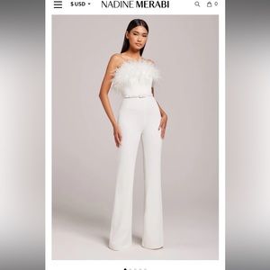 Nadine mirabi COLETTE WHITE JUMPSUIT (worn once)